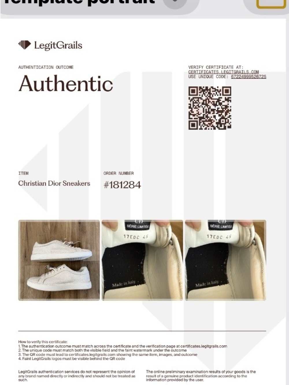 Christian Dior Low-Top Sneakers - Picture 9 of 9